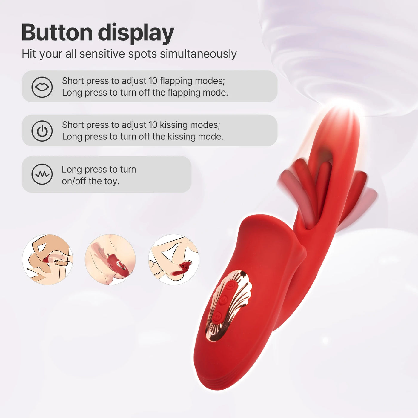 Rose Tapping Mouth Stimulator